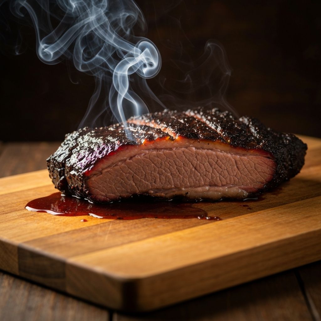 Slow-smoked BBQ brisket